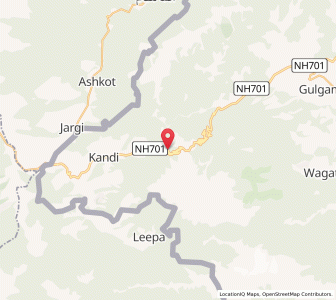 Map of Dand Dabban, Kashmir