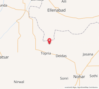 Map of Dandhera, Rajasthan