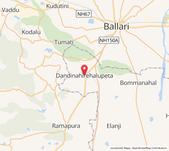 Map of Dandinahirehalu, Andhra Pradesh