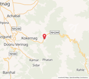 Map of Dandpur, Kashmir