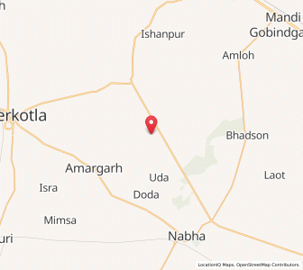 Map of Dandrala Dhindsa, Punjab