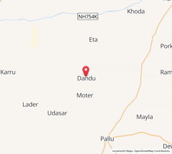 Map of Dandu, Rajasthan