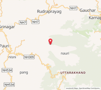 Map of Dang, Uttarakhand