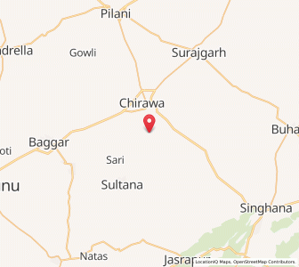 Map of Dangar, Rajasthan