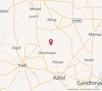 Map of Dangarwa, Gujarat