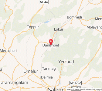 Map of Danishpet, Tamil Nadu