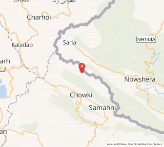 Map of Danna, Kashmir