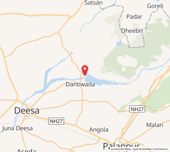 Map of Dantiwada, Gujarat