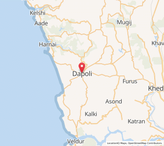 Map of Dapoli, Maharashtra