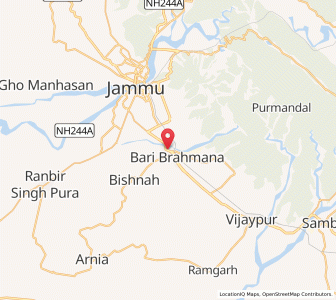 Map of Daret, Kashmir