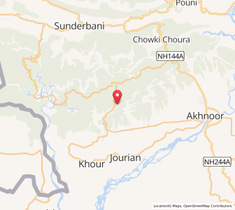 Map of Dargiya Lehr, Kashmir