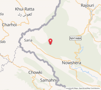 Map of Darhal, Kashmir