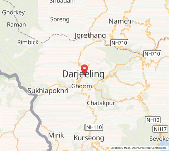 Map of Darjiling, West Bengal