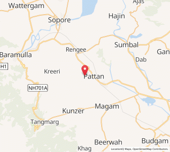Map of Darweshbagh, Kashmir