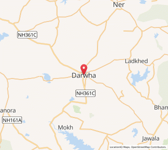 Map of Darwha, Maharashtra