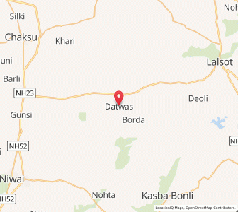 Map of Datwas, Rajasthan