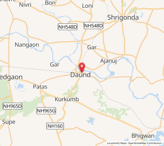 Map of Daund, Maharashtra