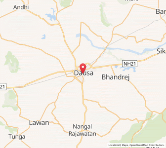 Map of Dausa, Rajasthan