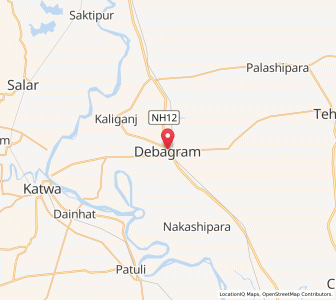 Map of Debagram, West Bengal