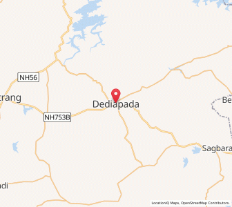 Map of Dediapada, Gujarat