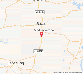 Map of Dehemai, Gujarat
