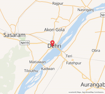 Map of Dehri, Bihar