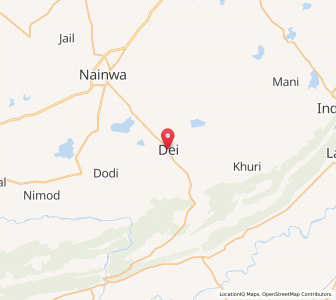 Map of Dei, Rajasthan