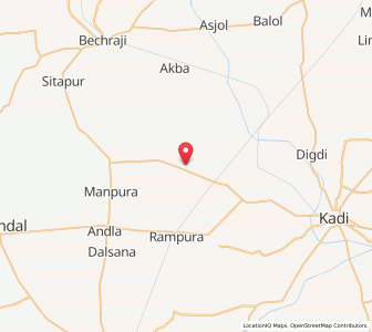 Map of Dekawara, Gujarat