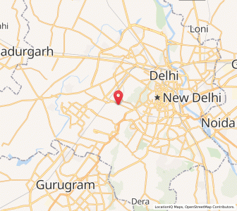 Map of Delhi Cantonment, NCT