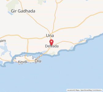 Map of Delvada, Gujarat