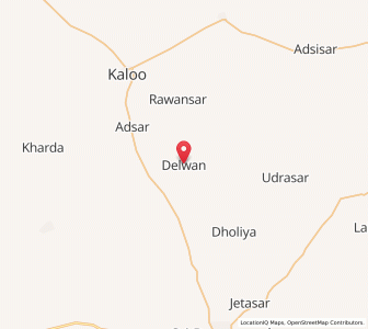 Map of Delwa, Rajasthan