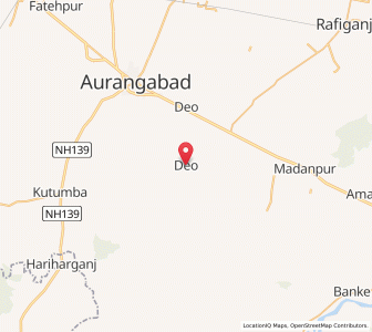 Map of Deo, Bihar