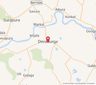 Map of Deodrug, Karnataka