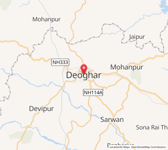 Map of Deoghar, Jharkhand