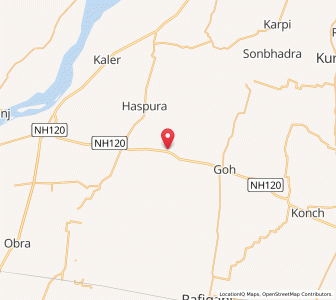 Map of Deohara, Bihar