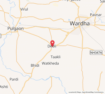 Map of Deoli, Maharashtra