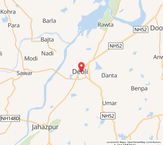 Map of Deoli, Rajasthan