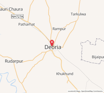 Map of Deoria, Uttar Pradesh