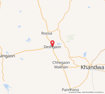 Map of Deshgaon, Madhya Pradesh