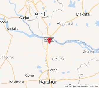Map of Devarsugur, Karnataka