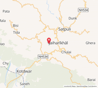 Map of Devikhal, Uttarakhand