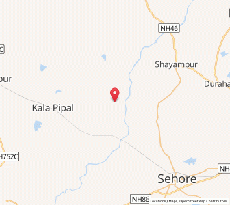 Map of Dhabla Dhir, Madhya Pradesh