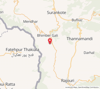 Map of Dhabrot, Kashmir