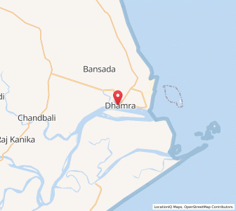 Map of Dhamara, Odisha
