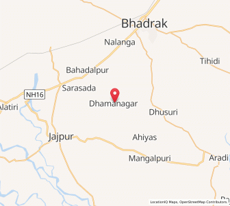 Map of Dhamnagar, Odisha