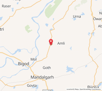 Map of Dhamnia, Rajasthan