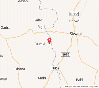 Map of Dhanauthi, Rajasthan