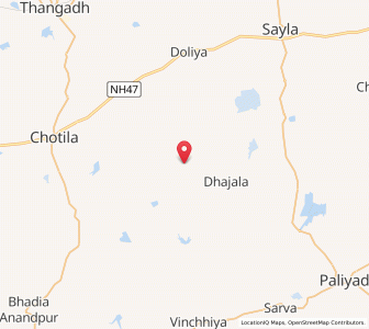 Map of Dhandhalpur, Gujarat
