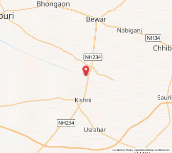 Map of Dhandhauns, Uttar Pradesh