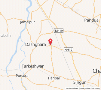 Map of Dhaniakhali, West Bengal